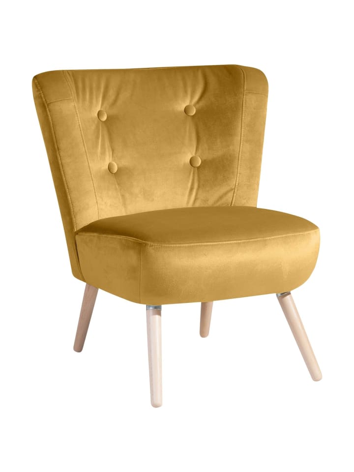 SESSEL Kassi Bezug Samtvelours Buche natur / mais