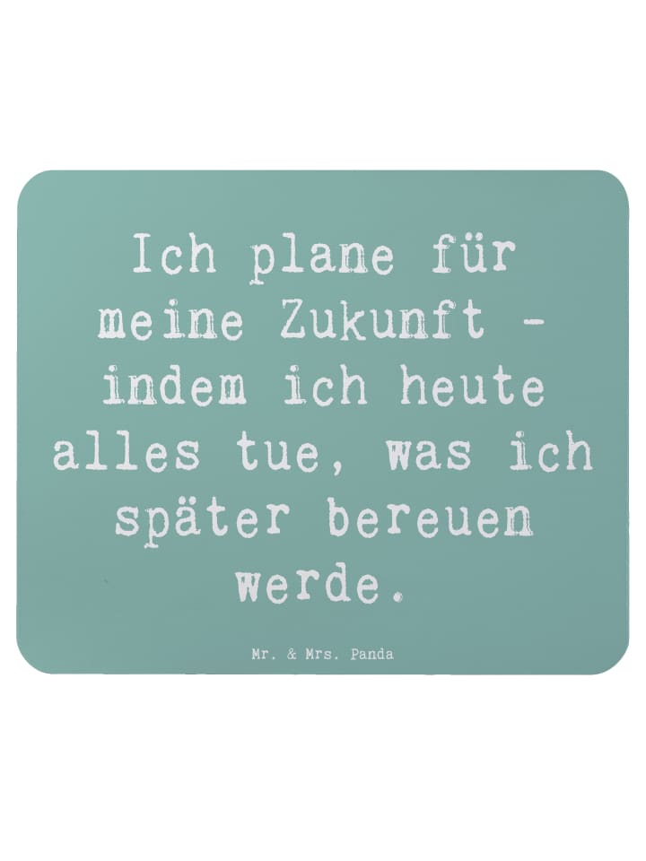 Mousepad Spruch Lebensziele und Abenteuer mit S... in Meeresbrise