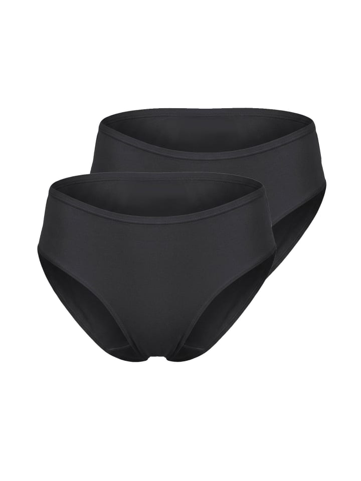 2er Pack Hüftslip in schwarz
