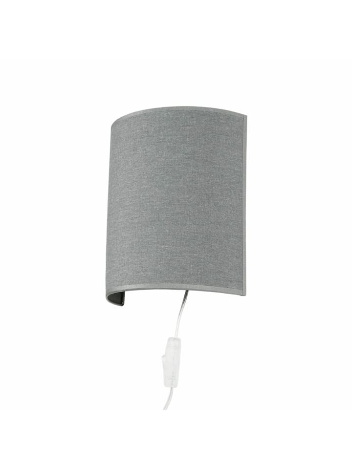 Wandlampe (B)21 x (H)23 cm in Weiß Grau