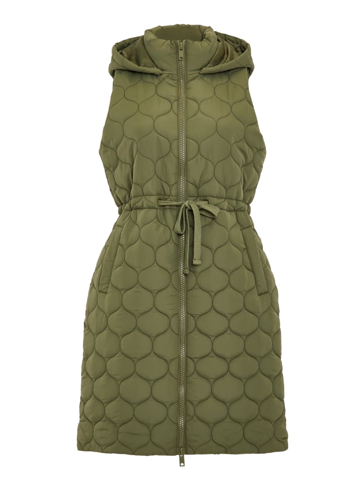 Steppweste in Khaki