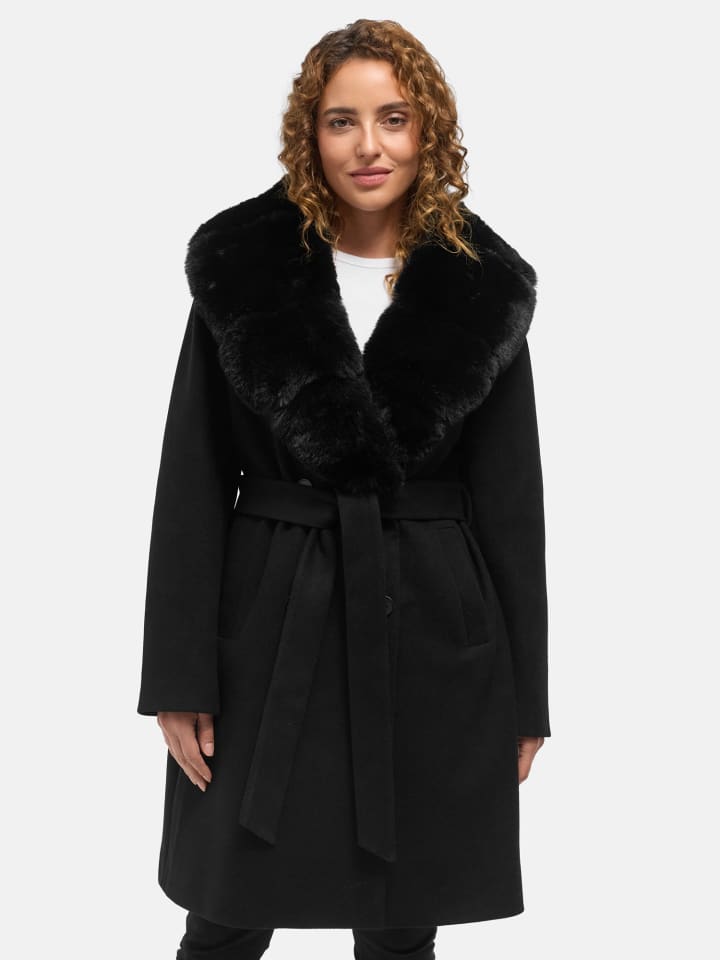 Wintermantel "F811" - Regular Fit - in Schwarz