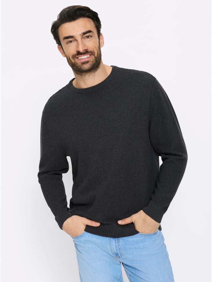 Pullover in anthrazit-meliert