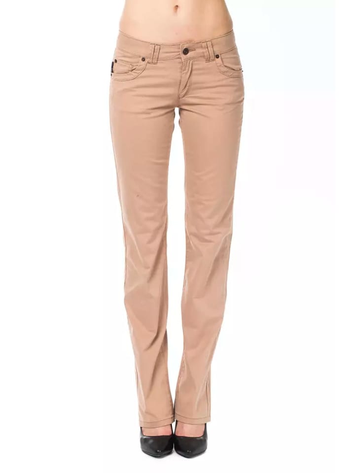 Beige Baumwolle Damen Jeans