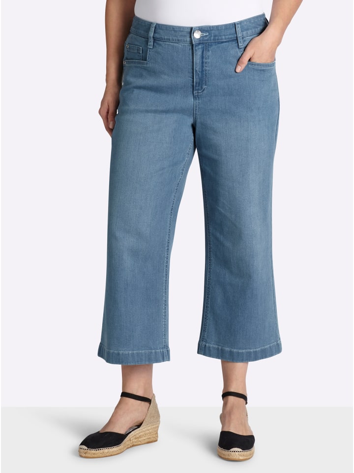 7/8-Jeans in blue-bleached
