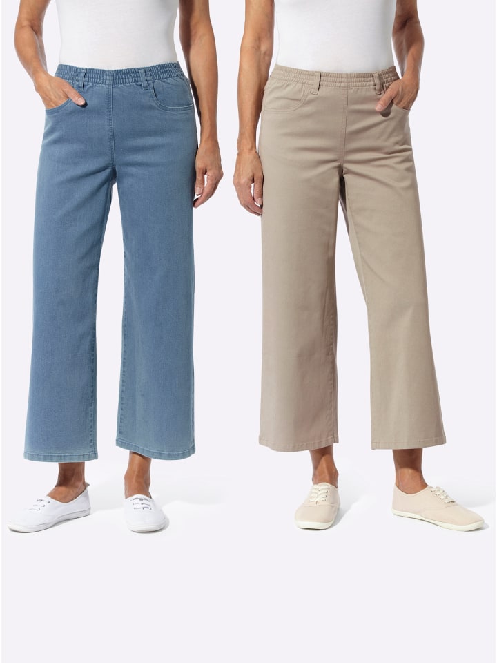 Doppelpack Jeans in blue-bleached + sesam