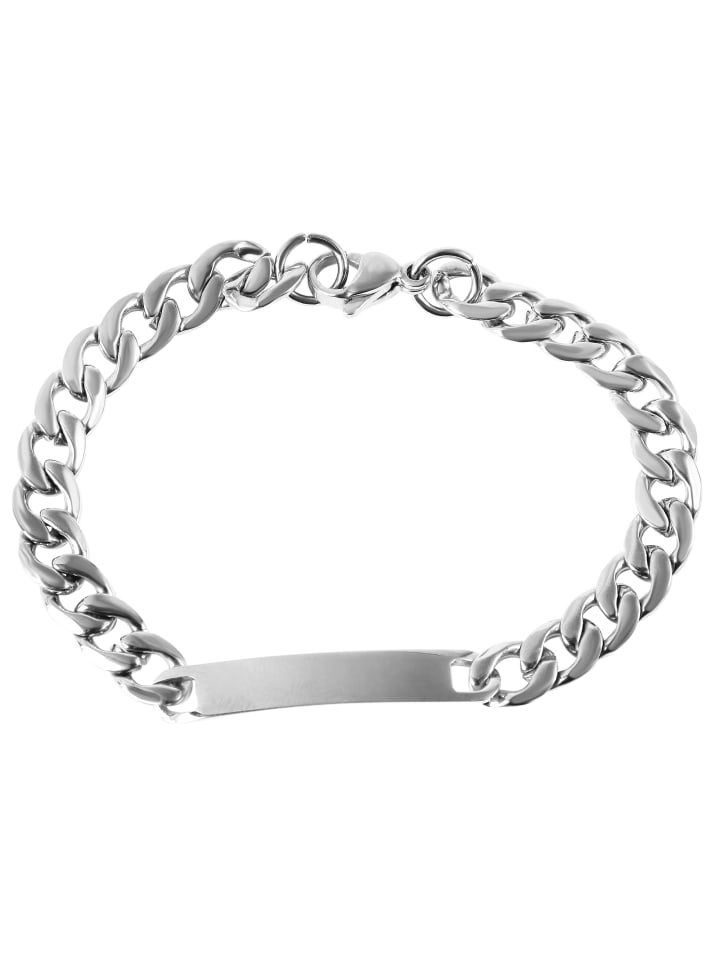 Damen Armband aus Edelstahl 19 cm in silber