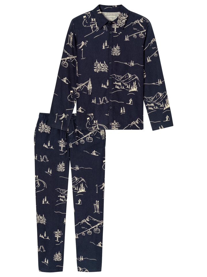 Pyjama Comfort Cotton in Dunkelblau