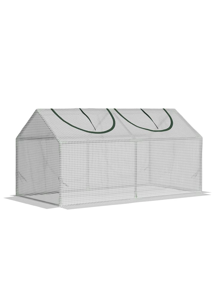 Gewächshaus in Weiß 120L x 60B x 60H cm