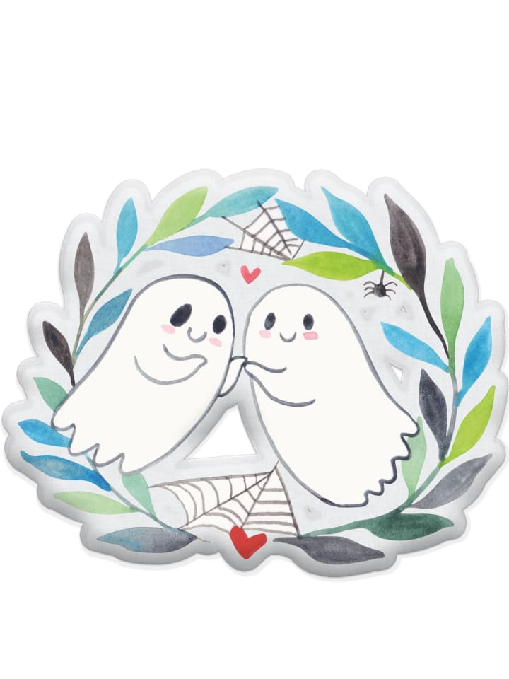 Kuschelkissen Gespenster  Liebe  ohne Spruch in Weiß