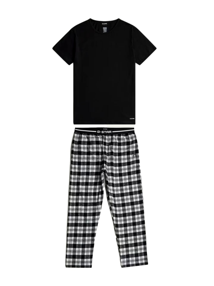 Pyjama Set in schwarz