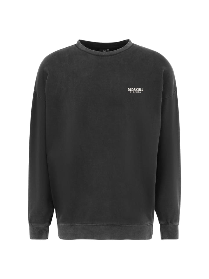 Sweatshirt Peach Dyed Basic Oldskull Logo in Black