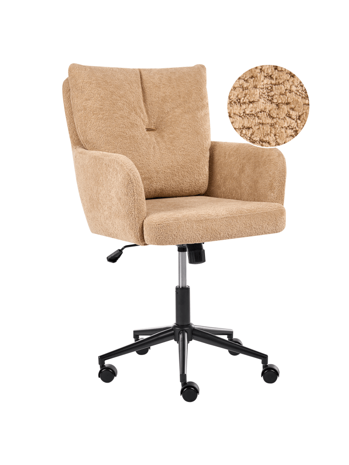 Bürostuhl ALPINE in Beige/Schwarz - (W) 61 x (H) 90 x (L) 71 cm