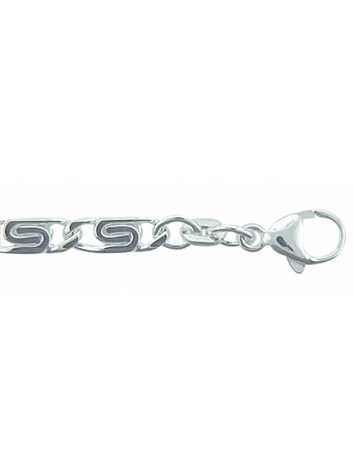 Damen 925 Silber S Panzer Halskette 50 cm Ø 4,6 mm in silber
