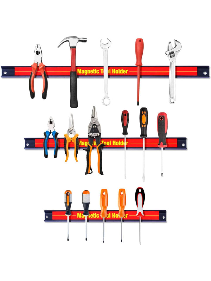 3tlg. Magnetleiste Werkzeugleiste 21cm+31cm+46cm in Rot
