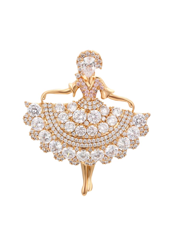 Women Brooch in Rose Gold