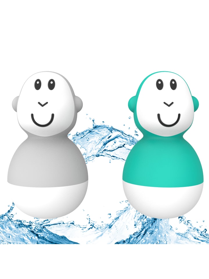 Badezeit Wackelfiguren - grau & grün