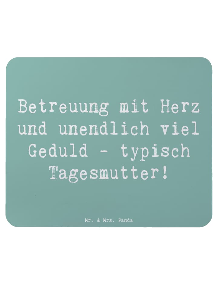 Mouse Pad Spruch Tagesmutter Liebe mit Spruch in Meeresbrise