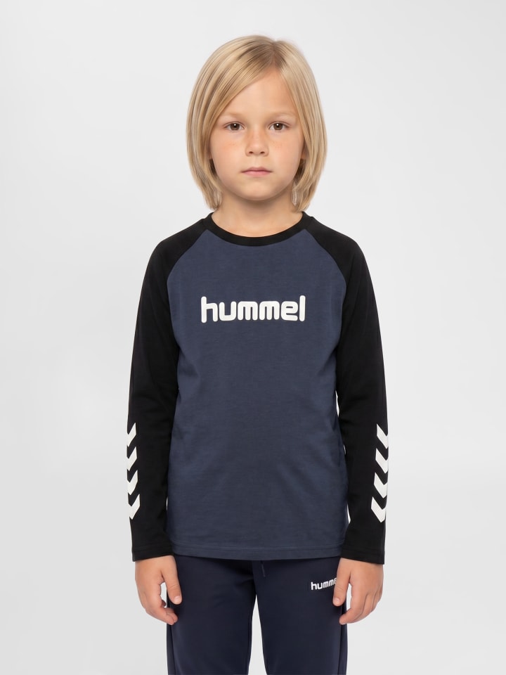 T-Shirt Hmljr Logo Jungen in OMBRE BLUE