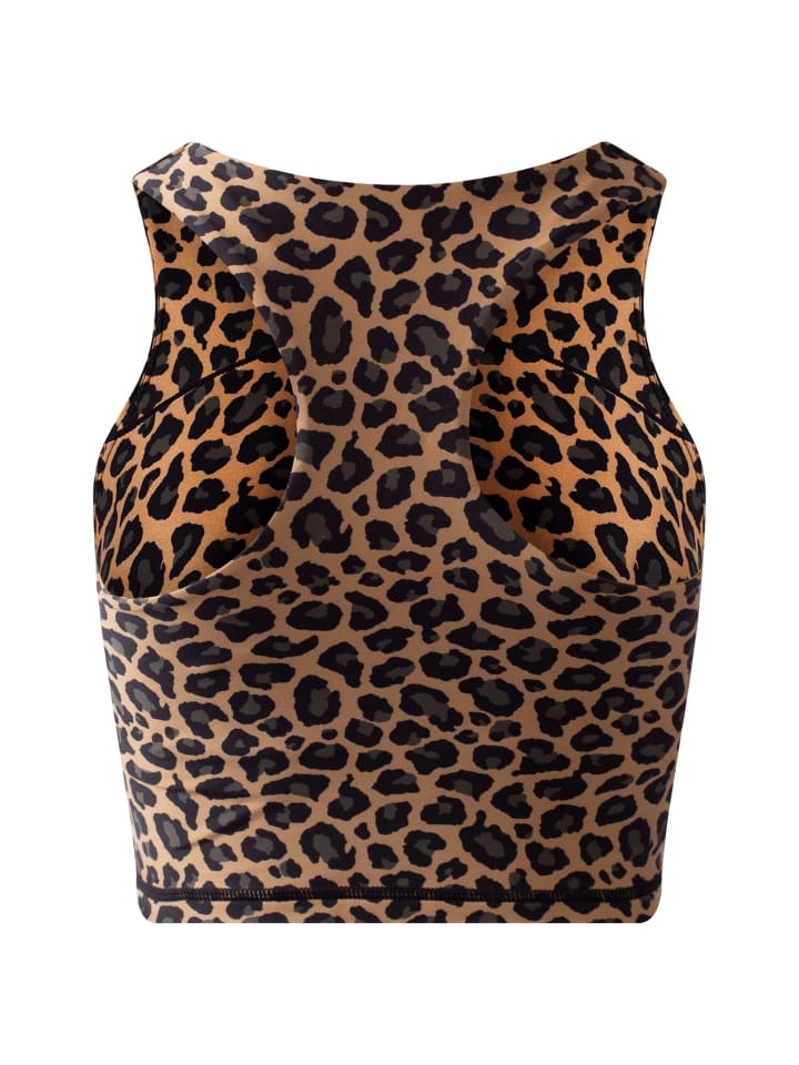 Top Sport-BH mit zusätzlichem Push-Up in Leopard