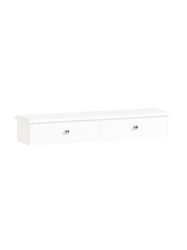 Wandkonsole in Mattweiß - (W) 15 x (H) 10 x (L) 64 cm