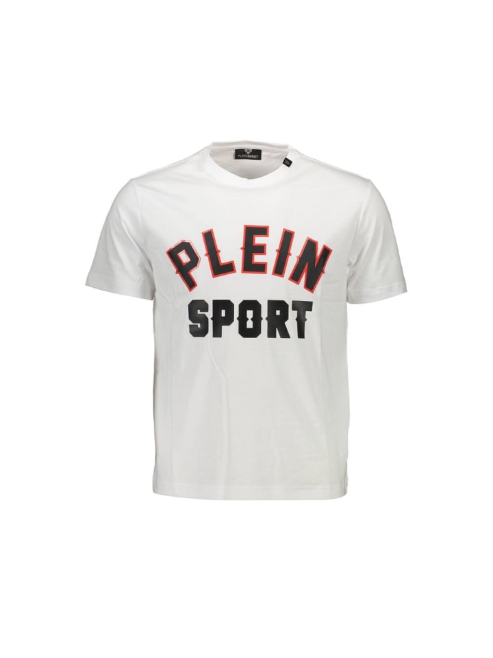 Weiß Baumwolle Herren T-Shirt