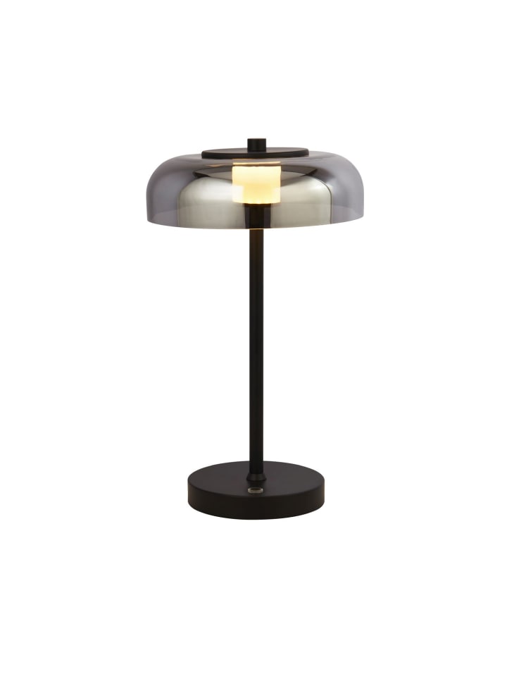 Tischlampe EEK G (B)23 x (L)23 x (H)39 cm in Schwarz Rauchgrau
