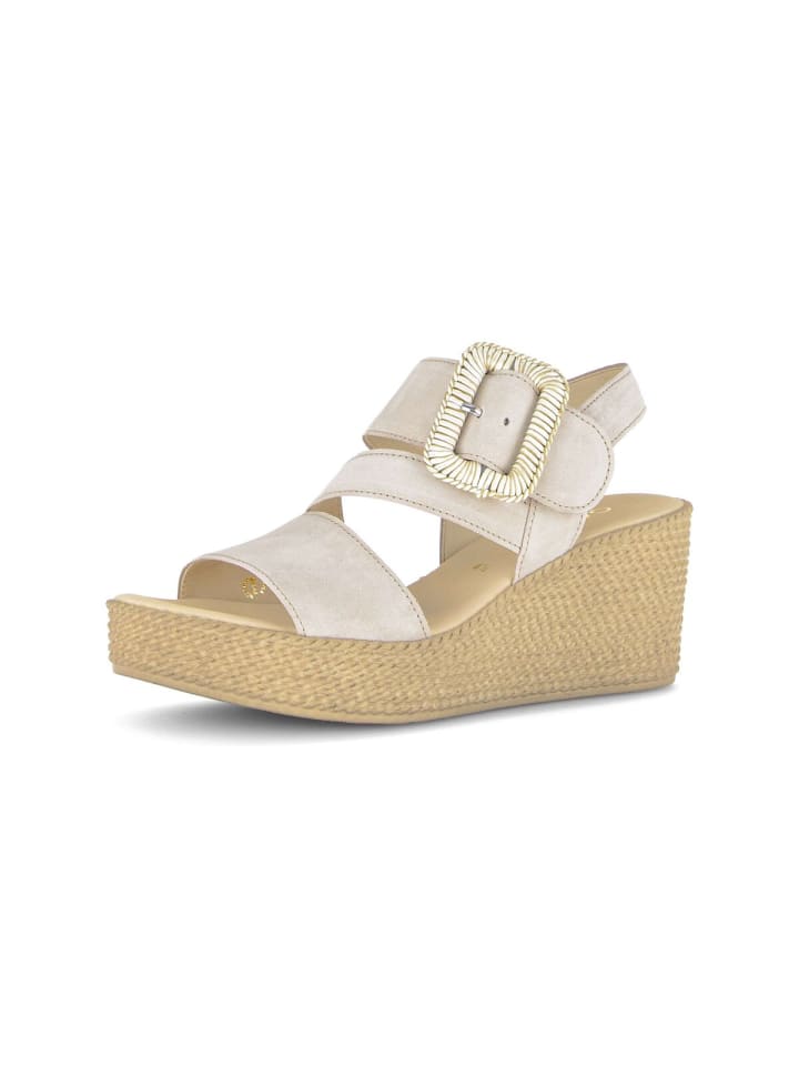 Keilsandaletten in beige