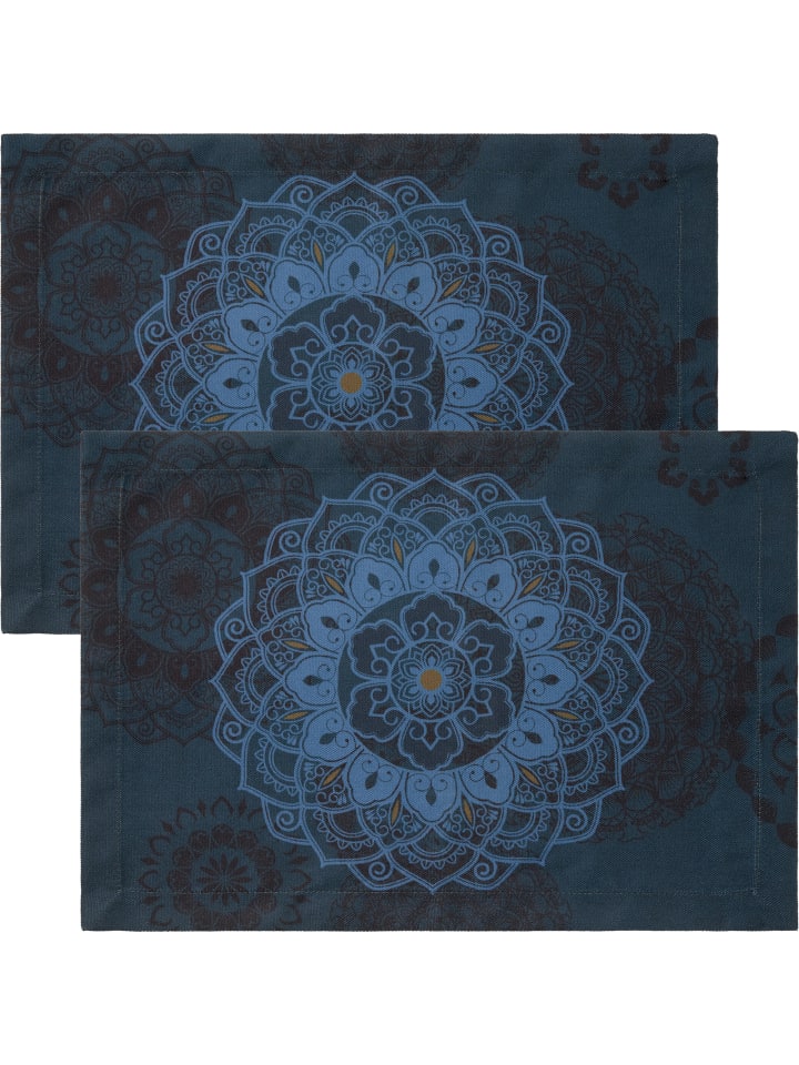 Tischset 2er-Pack in blau