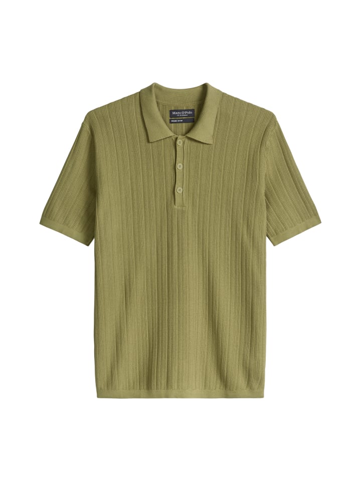 Strick-Poloshirt regular in Vibrant Fern