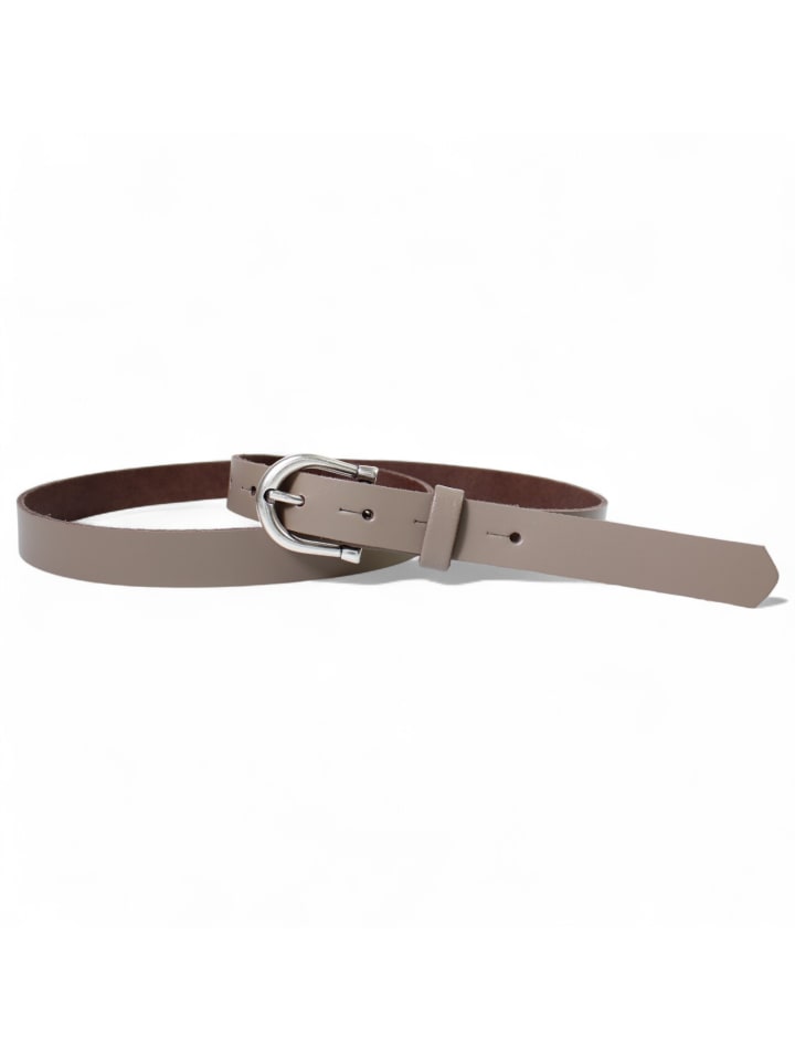 Ledergürtel in Taupe