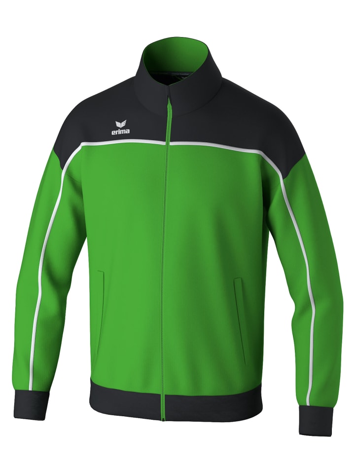 Unisex Erwachsene, Erwachsene Trainingsjacke in green/schwarz/weiss