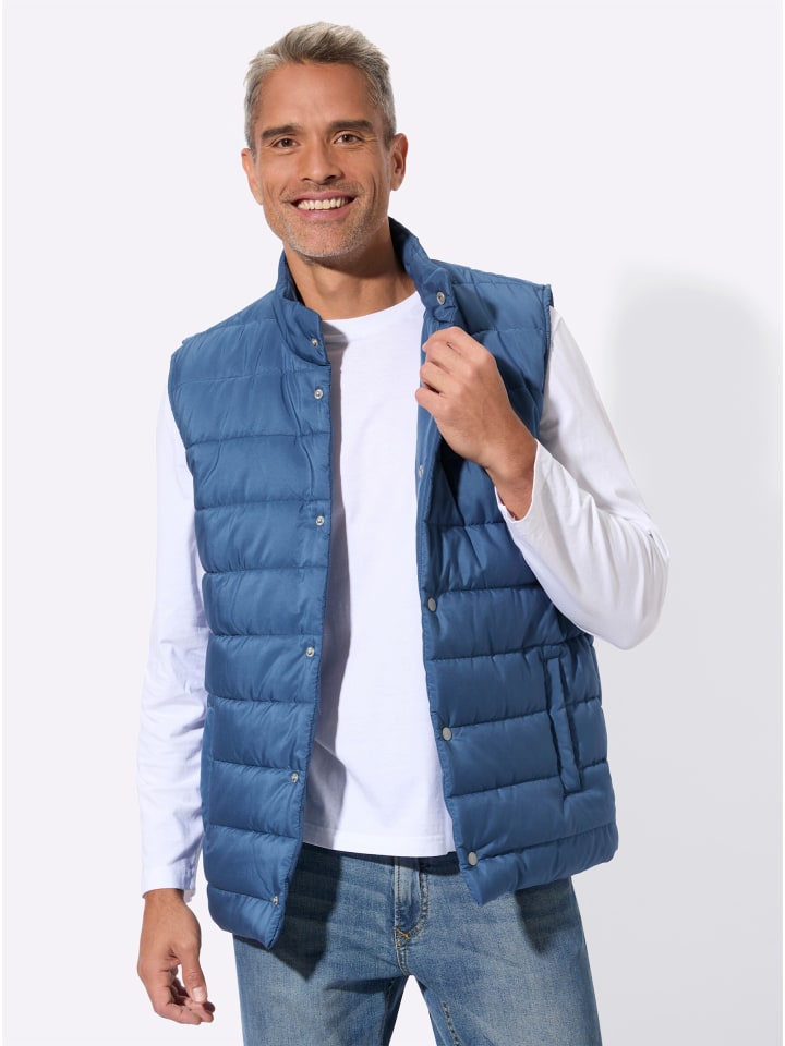 Steppweste in jeansblau