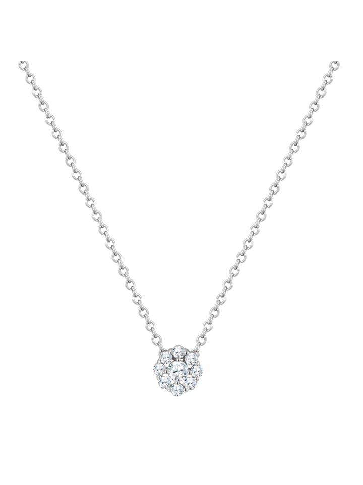 Halskette aus Sterling Silber mit Zirkonia in silber