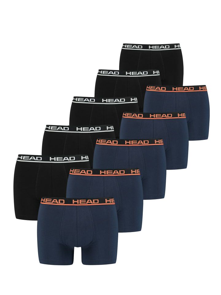 Boxershorts 10 er Pack Boxer in Schwarz - Blau
