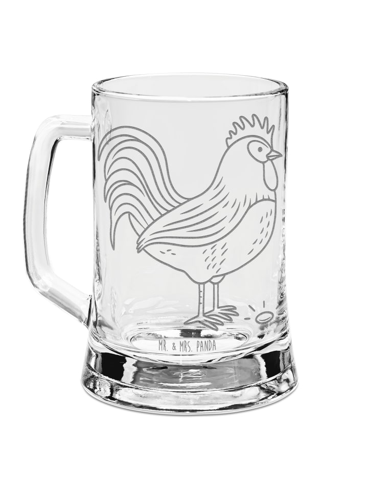 Bierkrug Hahn Korn ohne Spruch in Transparent