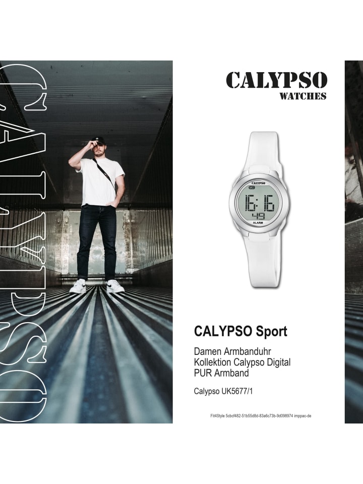 Calypso Digital-Armbanduhr Calypso Digital weiß klein (ca. 27mm) günstig  kaufen