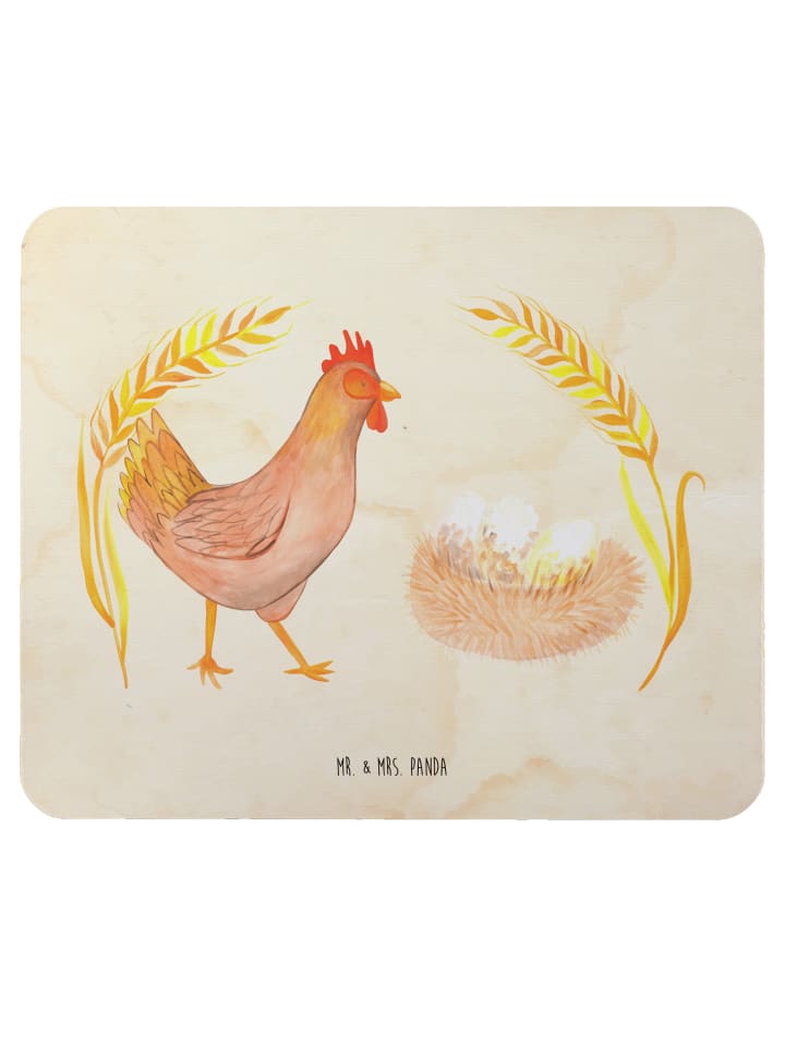 Mousepad Huhn Stolz ohne Spruch in Vintage