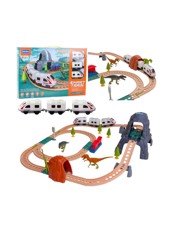 Elektrische Eisenbahn-Set „Dinosaurierpark“ mit Licht