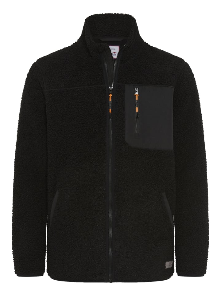 Fleecejacke in schwarz