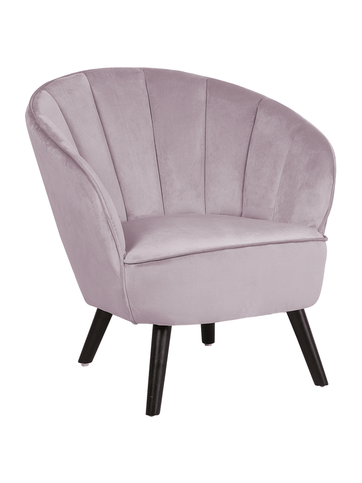Sessel DALA in Rosa/Braun - (W) 74 x (H) 76 x (L) 77 cm