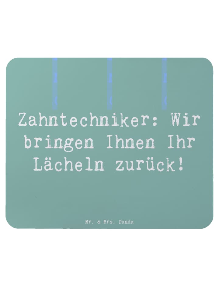 Mauspad Spruch Zahntechniker Lächeln mit Spruch in Meeresbrise
