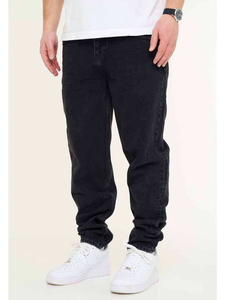 Jeans - DCMAGE Lange Hose Tapered-Fit in Washed Black