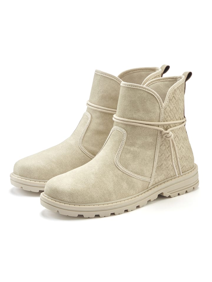 Stiefelette in beige