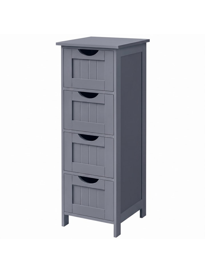 Badschrank in Grau - (B)30 x (H)82 x (T)30 cm