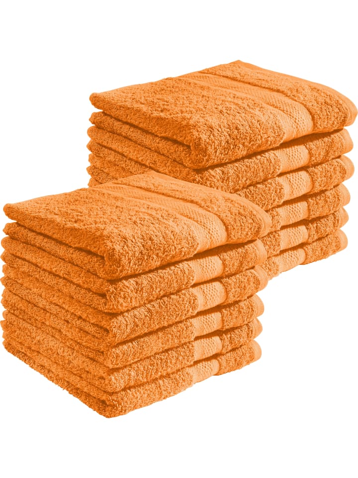 Frottier Handtuch 12er-Pack Chicago in orange