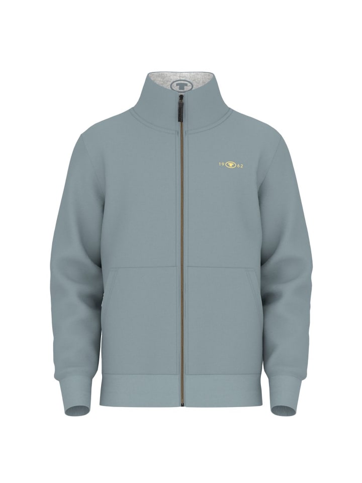 Sweatjacke PRINTED STAND-UP in Grau