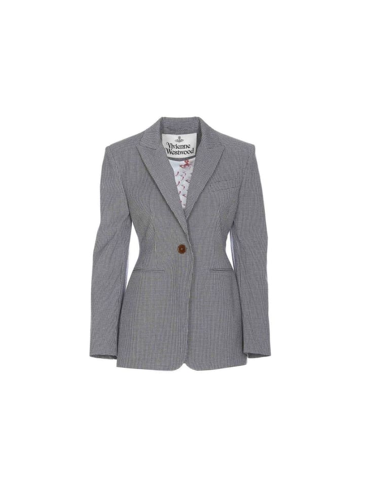 Schwarz Baumwolle Blazer