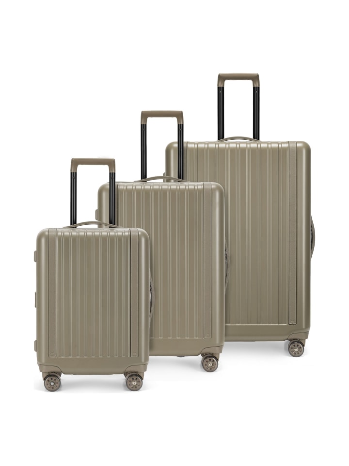 Atlas 4 Rollen Kofferset 3-teilig olive green