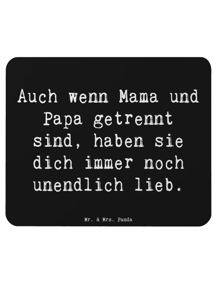 Maus Pad Spruch Trennung von den Eltern mit Spruch in Schwarz